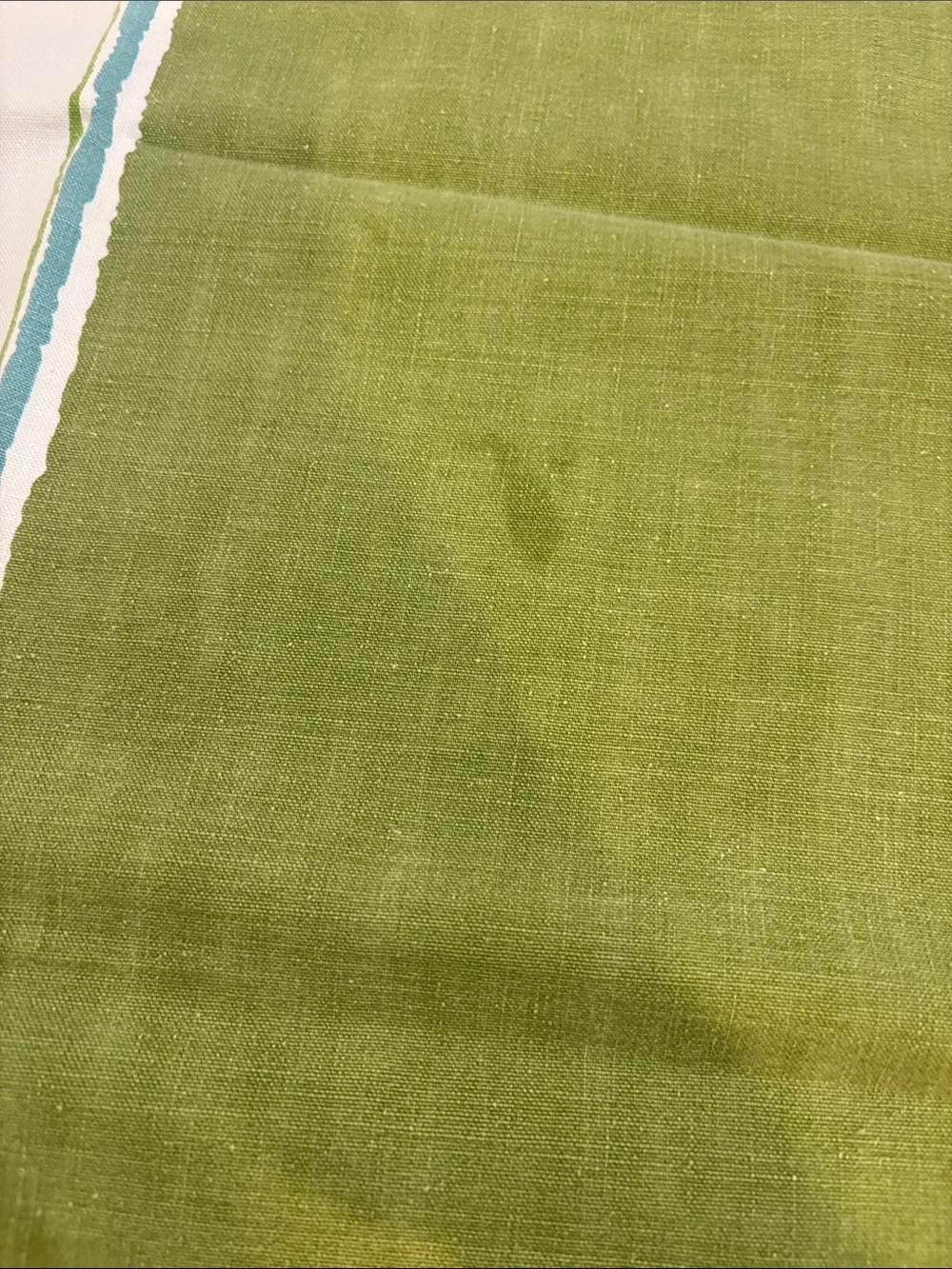 Vtg 1970s Country Kitchen Novelty Border Tablecloth Avocado Green Harvest Gold